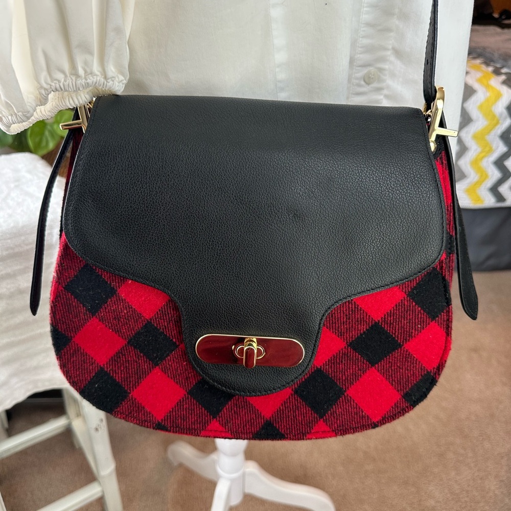 Talbots Buffalo Plaid Black and Red Women's Bag